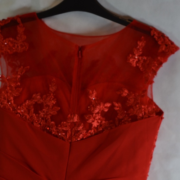 Long Formal Red Embellished Dress SZ S NWT - Picture 7 of 9
